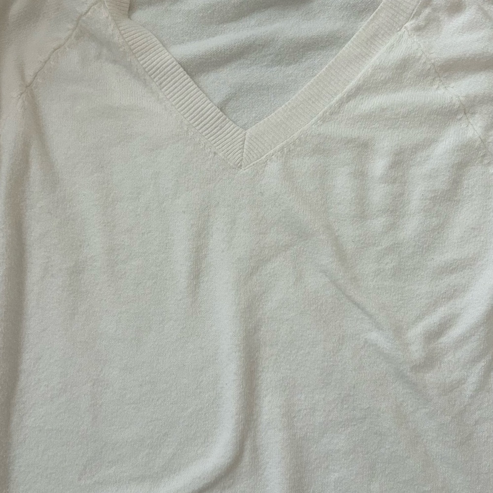 V-Neck Cream Sweater
